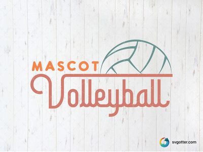 Mascot Volleyball Logo, Best for sports teams, best on t-shirts, best to be applied with screen printing