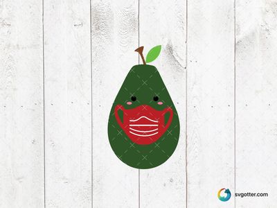 Masked Avocado Cartoon, Best for health enthusiasts, best on t-shirt, best to be applied with sublimation