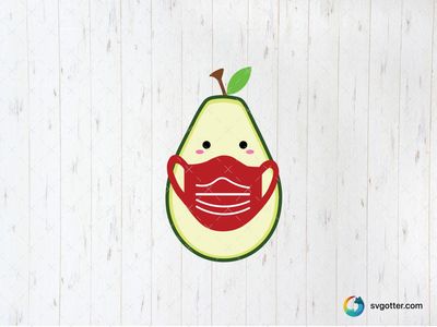 Masked Avocado Cartoon, Best for health enthusiasts, best on t-shirt, best to be applied with sublimation