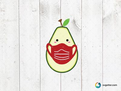 Masked Avocado Illustration, Best for health enthusiasts, best on t-shirt, best to be applied with sublimation