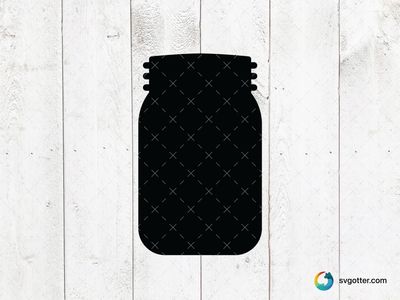 Mason Jar Silhouette, Best for home enthusiasts, best on wall art, best to be applied with decal application