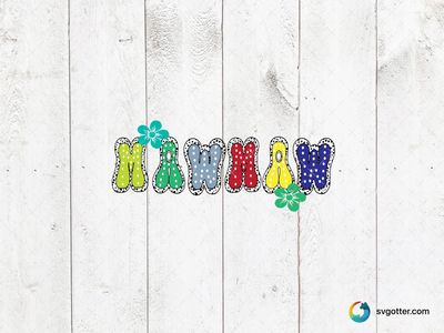 Maw Maw Colorful Design, Best for family, best on t-shirt, best to be applied with heat transfer vinyl