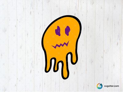 Melting Trippy Face, Best for artists, best on t-shirt, best to be applied with screen printing