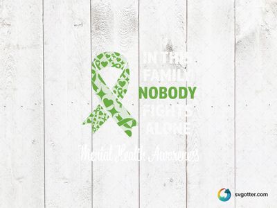 Mental Health Awareness Ribbon, Best for activists, best on t-shirt, best to be applied with screen printing
