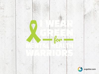Mental Health Awareness Ribbon, Best for activists, best on t-shirt, best to be applied with heat transfer vinyl