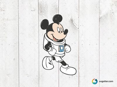 Mickey Mouse Astronaut, Best for Disney fans, best on t-shirt, best to be applied with sublimation