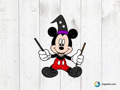 Mickey Mouse Wizard, Best for Disney fans, best on t-shirts, best to be applied with screen printing