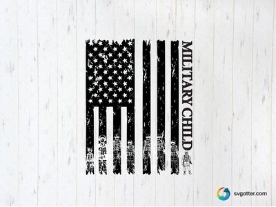 Military Child Tribute, Best for military families, best on t-shirt, best to be applied with heat transfer vinyl