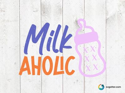 Milkaholic Baby Onesie Design, Best for baby, best on baby onesies, best to be applied with sublimation