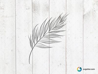 Minimalist Palm Leaf, Best for artists, best on wall art, best to be applied with print and cut