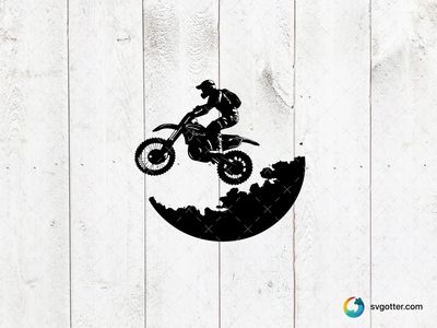 Motocross Jump Silhouette, Best for extreme sports enthusiasts, best on t-shirt, best to be applied with screen printing