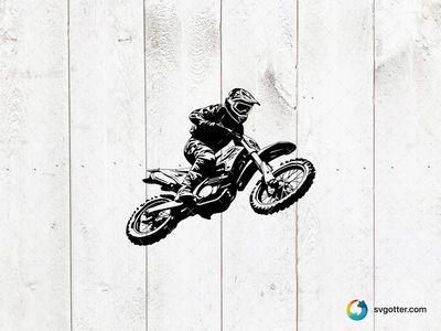 Motocross Rider, Best for sports fan, best on t-shirt, best to be applied with screen printing