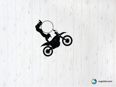 Motocross Stunt Silhouette, Best for sports fans, best on t-shirt, best to be applied with screen printing