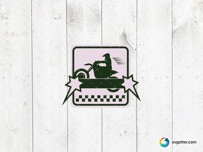 Motorcycle Racing Emblem, Best for sports fans, best on t-shirt, best to be applied with screen printing
