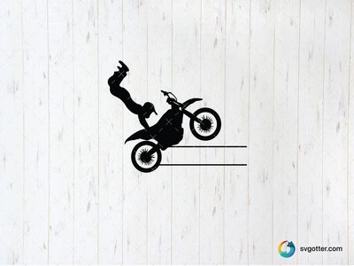 Motorcycle Stunt Silhouette, Best for sports fans, best on t-shirt, best to be applied with screen printing