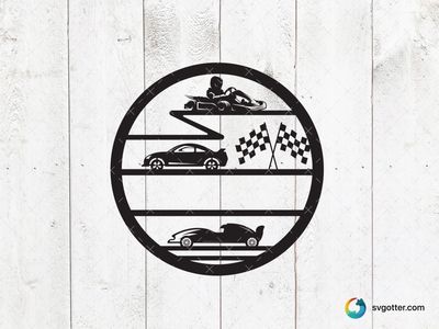 Motorsport Racing Silhouette, Best for sports fans, best on t-shirt, best to be applied with screen printing