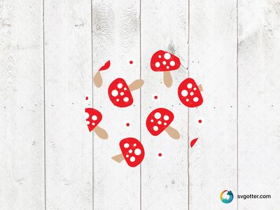 Mushroom Pattern Keychain, Best for nature enthusiasts, best on keychain, best to be applied with sublimation