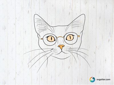 Mystical Black Cat with Glasses, Best for pet lover, best on t-shirt, best to be applied with sublimation