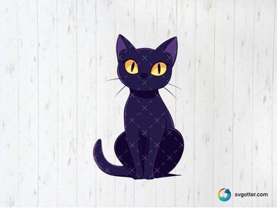 Mystical Black Cat, Best for halloween enthusiasts, best on t-shirt, best to be applied with heat transfer vinyl