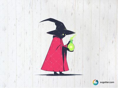 Mystical Witch with Potion, Best for fantasy enthusiasts, best on t-shirt, best to be applied with sublimation