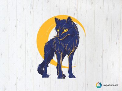 Mystical Wolf and Moon, Best for nature enthusiasts, best on wall art, best to be applied with sublimation
