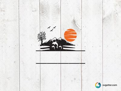 Nature Silhouette with Dolphins, Best for nature lovers, best on wall art, best to be applied with screen printing