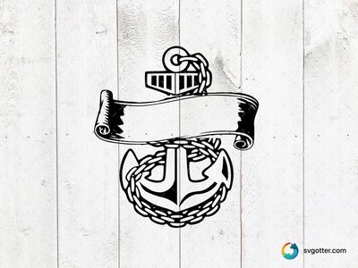 Nautical Anchor Monogram, Best for sailors, best on wall art, best to be applied with engraving