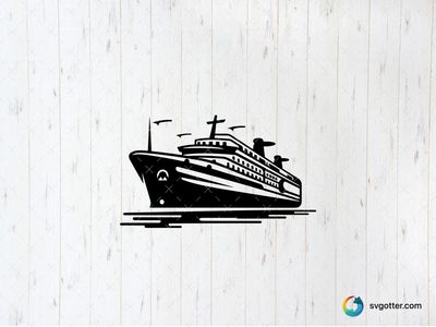 Nautical Cruise Ship Illustration, Best for travelers, best on wall art, best to be applied with screen printing