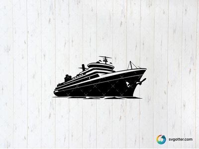 Nautical Cruise Ship Silhouette, Best for travelers, best on wall art, best to be applied with screen printing