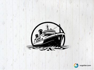 Nautical Ocean Liner Illustration, Best for travelers, best on wall art, best to be applied with screen printing