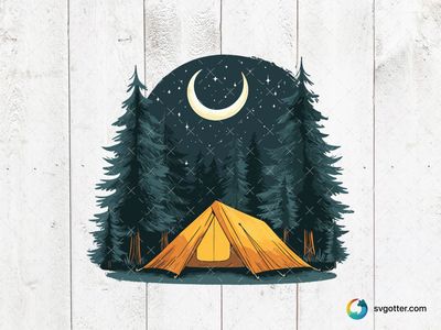 Night Camping Under the Stars, Best for campers, best on wall art, best to be applied with sublimation