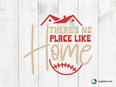 No Place Like Home Baseball Design, Best for sports fans, best on t-shirt, best to be applied with heat transfer vinyl