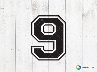 Number 9 Birthday Design, Best for child, best on t-shirt, best to be applied with heat transfer vinyl