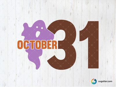 October 31 Ghost Design, Best for holiday enthusiasts, best on t-shirt, best to be applied with heat transfer vinyl