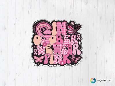 October Pink Awareness Design, Best for activists, best on t-shirt, best to be applied with sublimation
