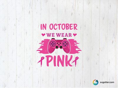 October Pink Gaming Awareness, Best for gamers, best on t-shirt, best to be applied with heat transfer vinyl