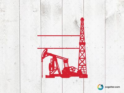 Oil Rig Silhouette, Best for engineer, best on wall art, best to be applied with screen printing