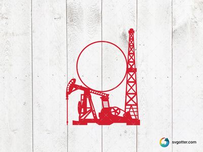 Oil Rig Silhouette, Best for engineer, best on t-shirt, best to be applied with screen printing