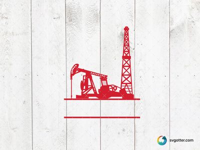Oil Rig Silhouette, Best for engineer, best on t-shirt, best to be applied with screen printing