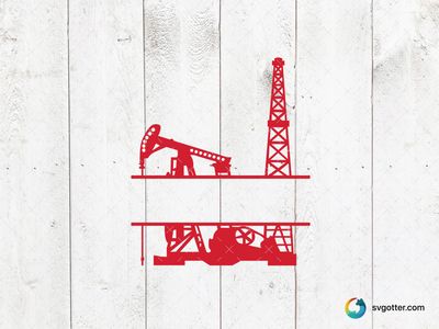 Oil Rig Silhouette, Best for engineer, best on t-shirt, best to be applied with screen printing