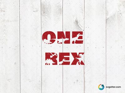 One Rex Birthday Design, Best for child, best on t-shirt, best to be applied with heat transfer vinyl