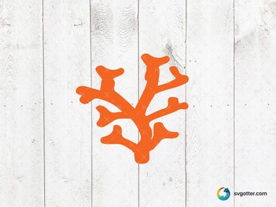 Orange Coral Design, Best for ocean enthusiasts, best on tote bags, best to be applied with sublimation