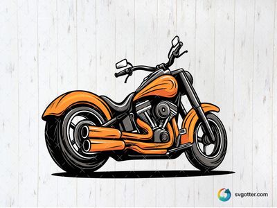 Orange Harley Davidson Motorcycle, Best for motorcycle enthusiasts, best on t-shirt, best to be applied with sublimation