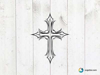 Ornate Cross Design, Best for christian, best on wall art, best to be applied with engraving