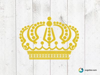 Ornate Gold Crown, Best for royalty enthusiasts, best on wall art, best to be applied with print and cut