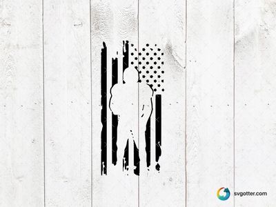Patriotic Bigfoot Silhouette, Best for USA enthusiasts, best on t-shirt, best to be applied with screen printing