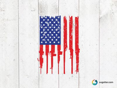 Patriotic Firearm Flag, Best for patriots, best on t-shirt, best to be applied with screen printing
