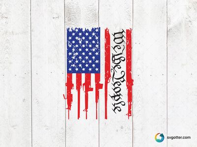 Patriotic Firearm Flag, Best for patriots, best on t-shirt, best to be applied with screen printing