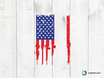 Patriotic Firearm Flag, Best for patriots, best on t-shirt, best to be applied with screen printing