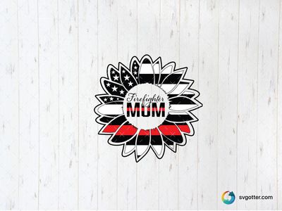 Patriotic Sunflower Mum, Best for mum, best on t-shirt, best to be applied with heat transfer vinyl